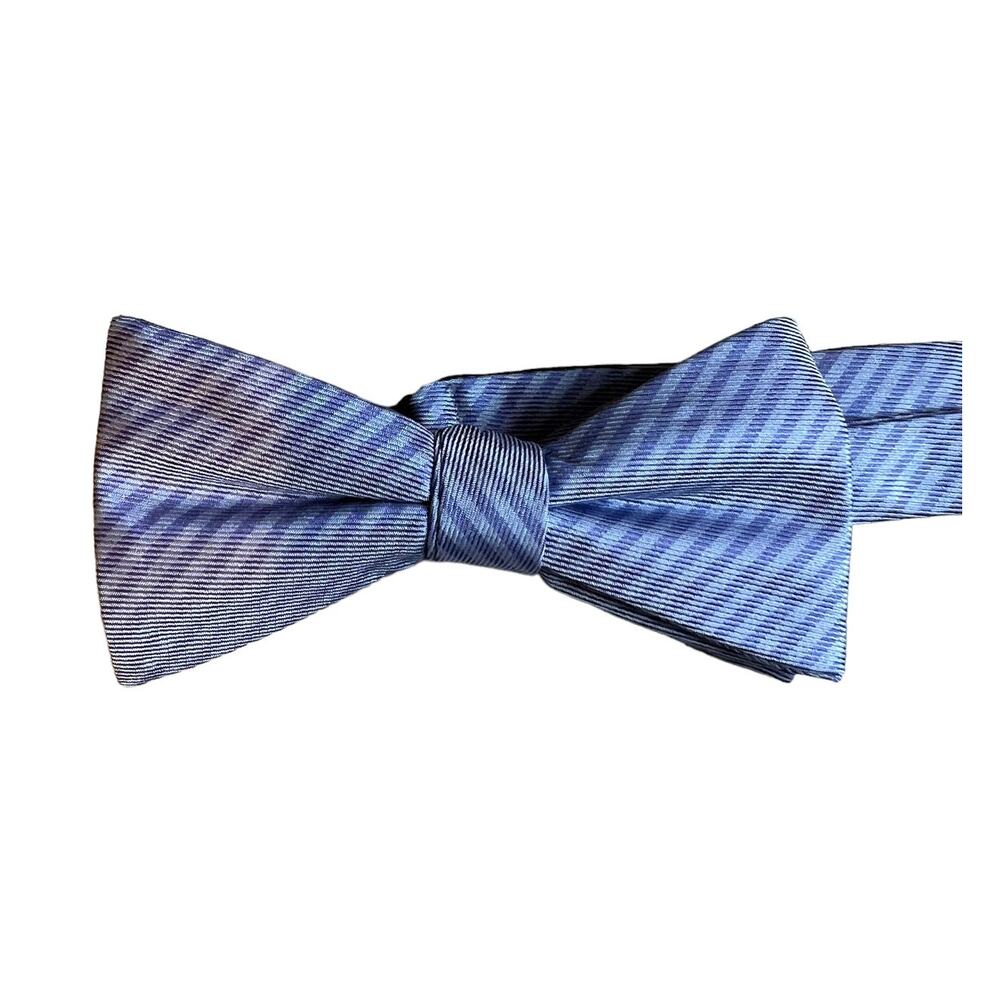 Countess Mara Blue Striped silk bow tie